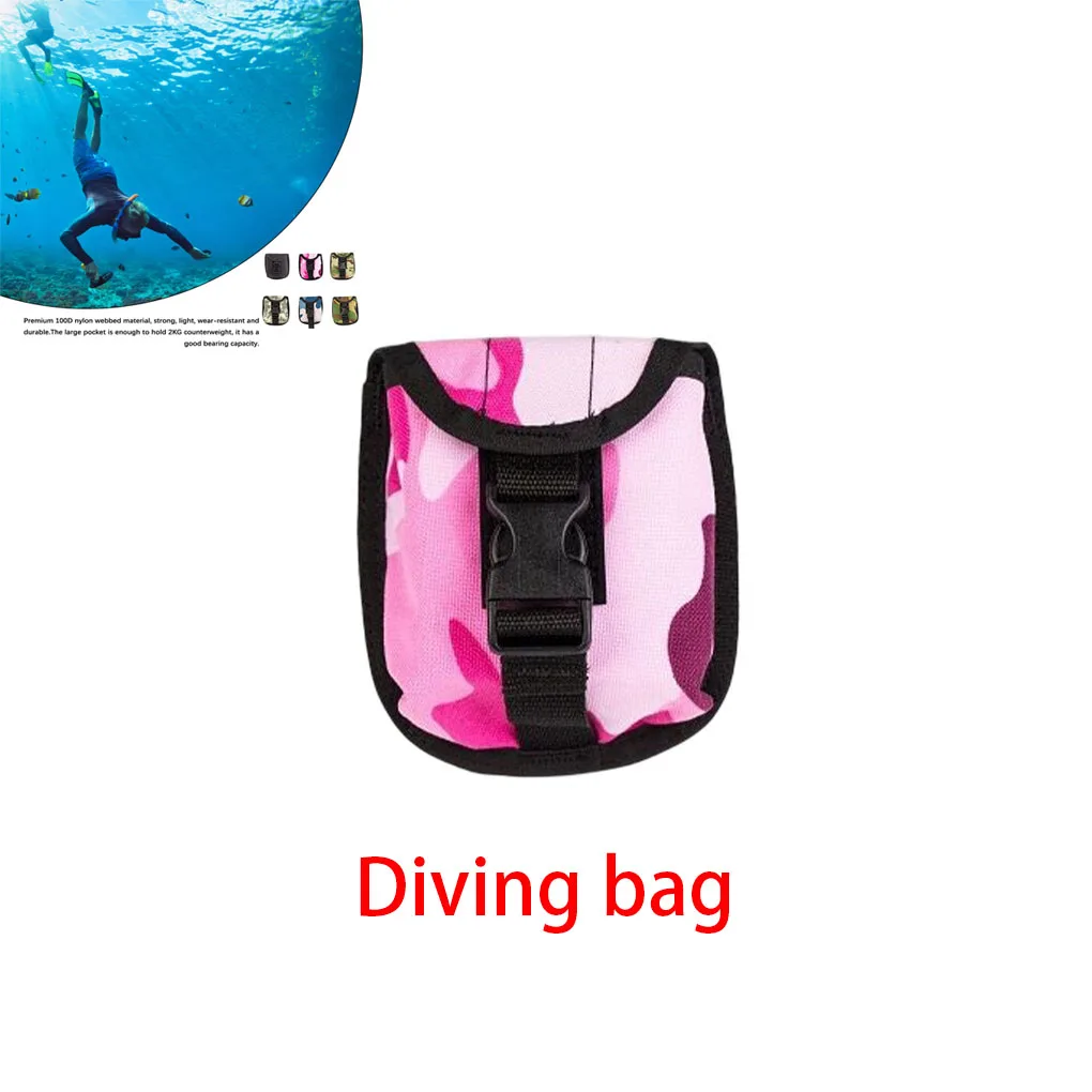 

Scuba Weight Pocket Quick Release Buckle Nylon Dive Weights Pockets Universal Fit Solid Belt Bag Diving Water Pink