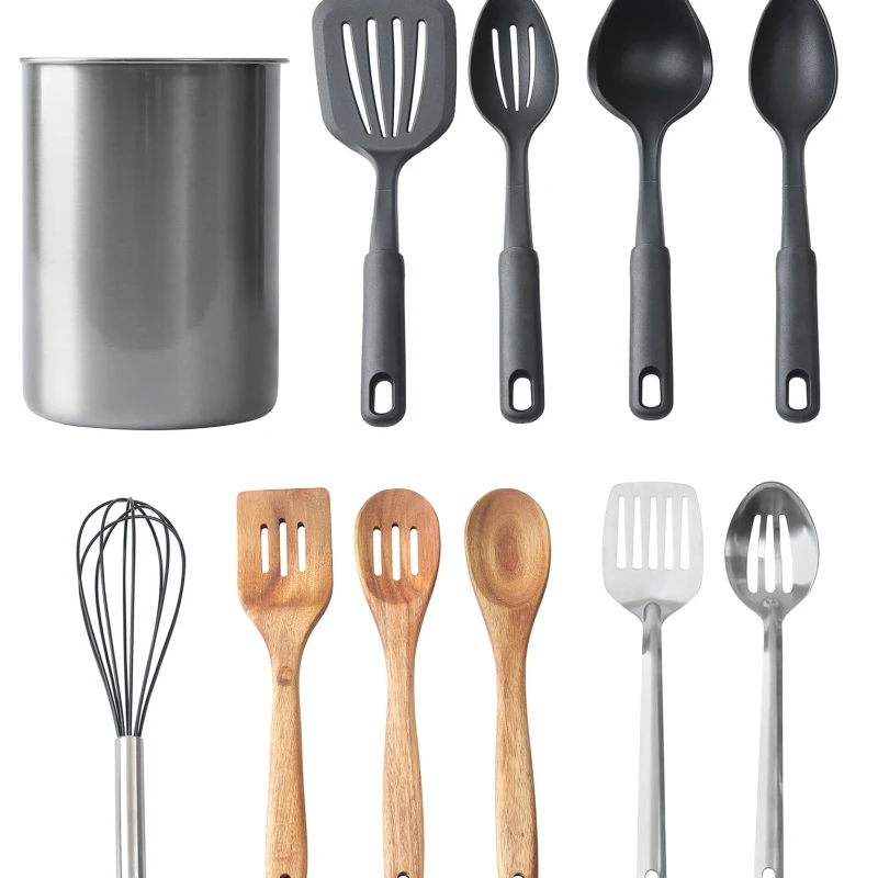 

11 Piece Kitchen Tools with Included Stainless Steel Crock Set