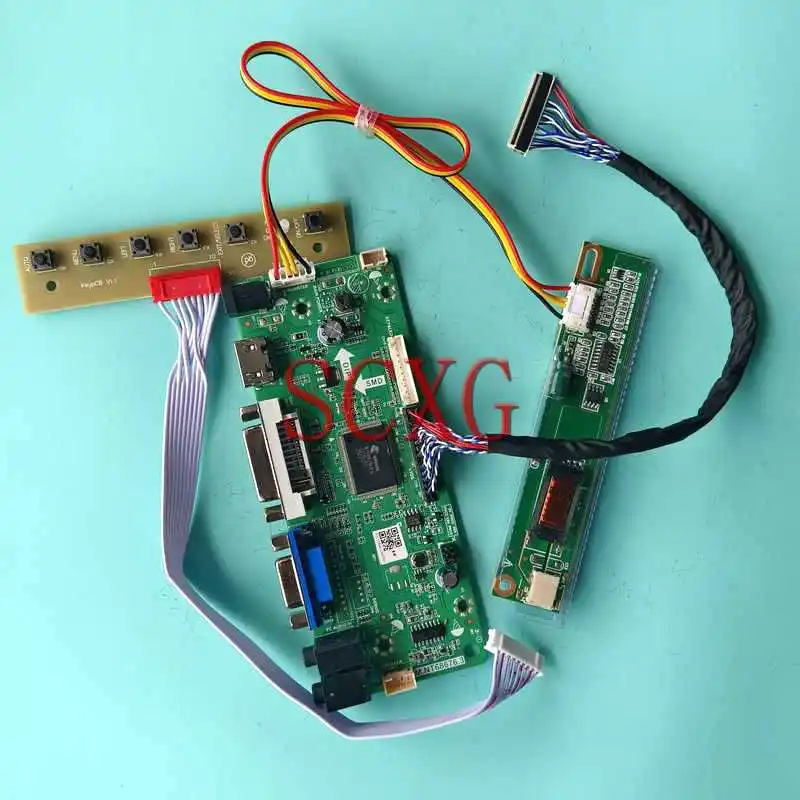 

LCD Display Panel Driver Controller Board Fit B154EW04 B154EW08 DIY Kit VGA DVI HDMI-Compatible 30 Pin LVDS 1280*800 1CCFL 15.4"