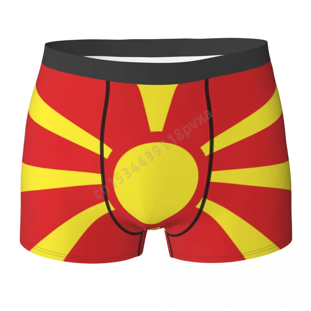 

North Macedonia Flag North Macedonian Country Men Panties Boxer Shorts Polyester Underpants For Boys Male Large Size