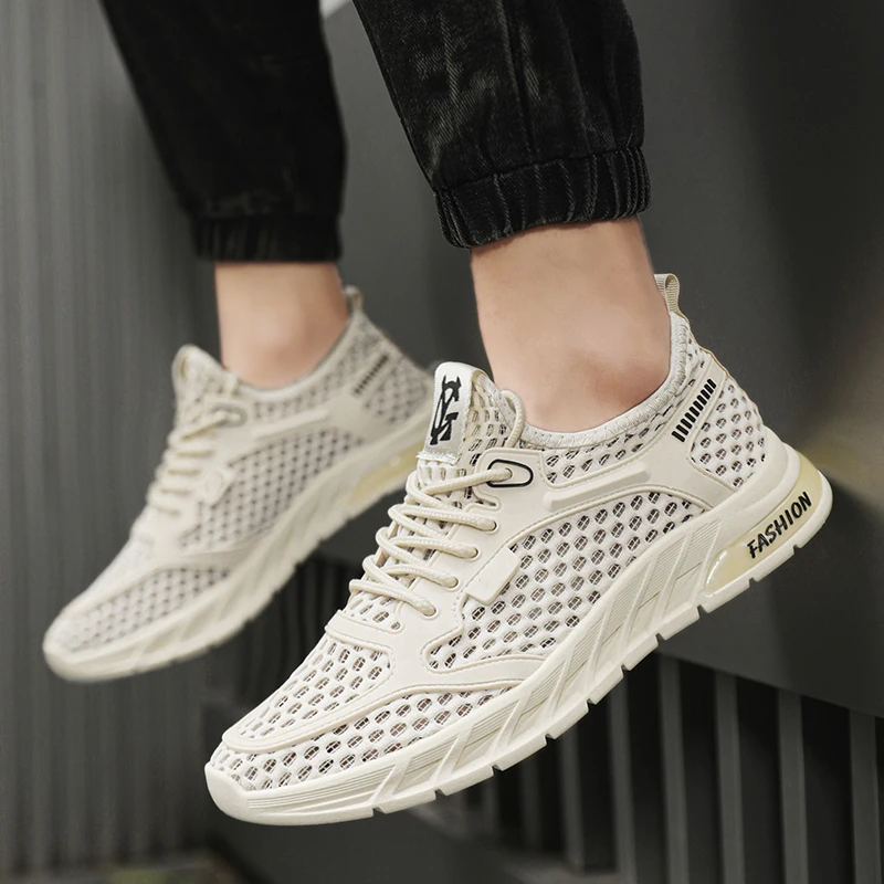 YUYIN мужские летние кроссовки для бега дышащие быстросохнущие с сеткой и