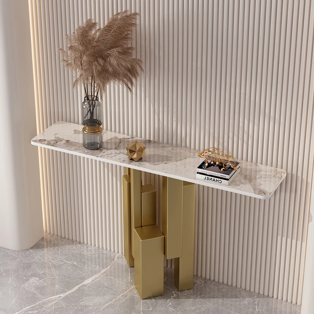 Современный минималистичный консольный столик роскошный дизайн с мраморным