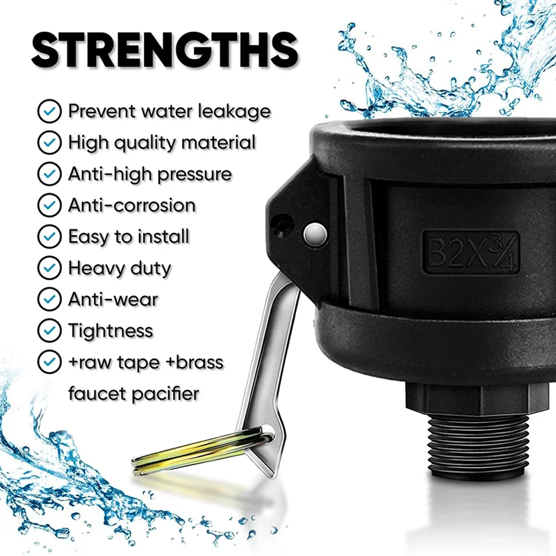 Фитинги IBC Tote для тотализатора емкостью 275 330 галлонов 2-дюймовые фитинги с
