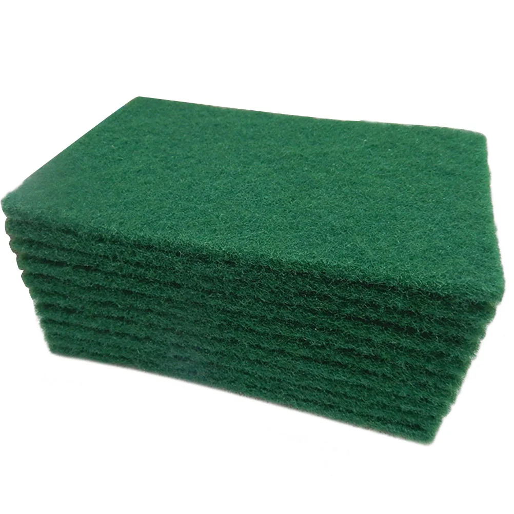 

10Pcs Heavy Duty Scour Pad Scrub Sponge Scouring Pad Non- Scratch Pot Scrubber Pads Dishwashing Cleaning Sponge- 15x10x0. 6cm