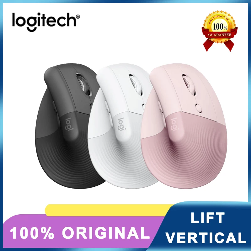 Original Logitech Lift Vertical Ergonomic Mouse Wireless Bluetooth Mouse Office 6 Button 4000DPI Gaming Mouse for PC Laptop