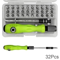 32pcs screwdriver set magnetic bit set screwdrivers handle kits hand tool for household repair tool replacing screwdriver bit