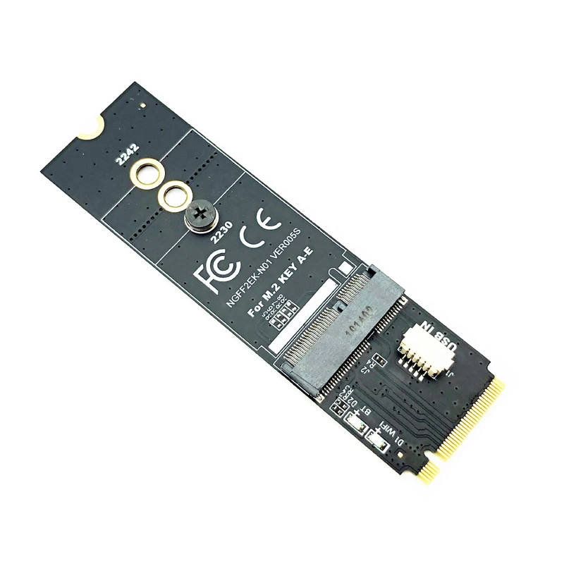 Фото M.2 M-ключ к A + E-ключу, слот NGFF, Wi-Fi беспроводная сетевая карта M.2 NGFF PCI Express к E Key Card M-Key к ID Key M.2, адаптер Wi-Fi №3