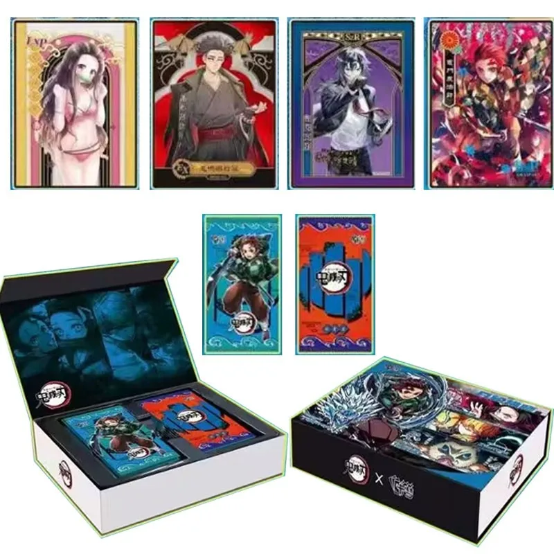 

Demon Slayer Card Kimetsu No Yaiba Tcg Game Anime Action Figure Family Table Playing Collection Box Cards Toys For Children Gift