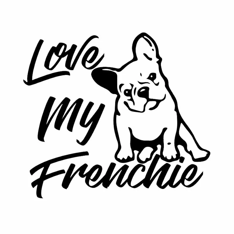 Love My French IE Bulldog стикер на машину с собакой Автомобили Мотоциклы внешние