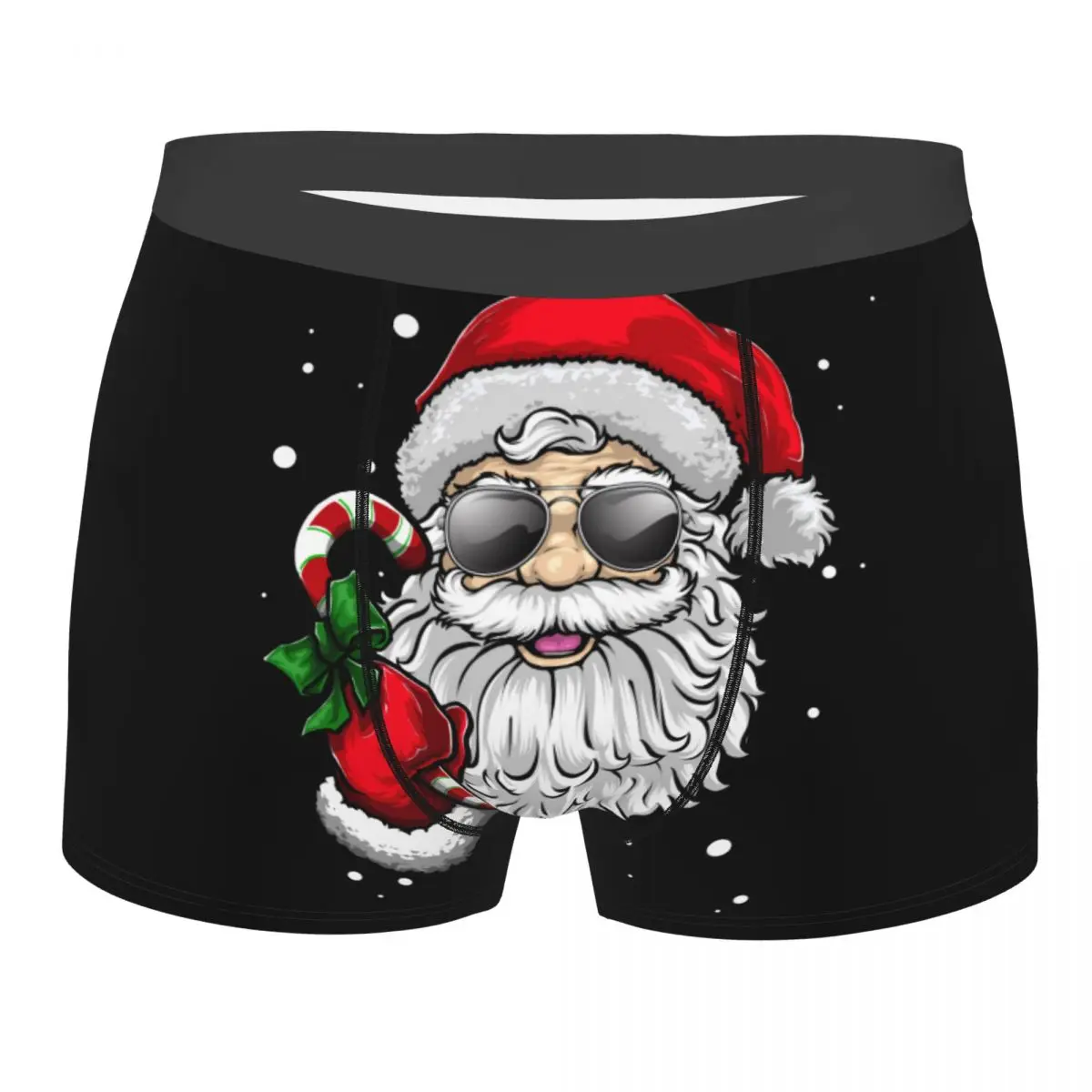 

Рождественское нижнее белье Санта-Клаус для рождественской вечеринки, мужские сексуальные трусы-боксеры с принтом на заказ, трусы