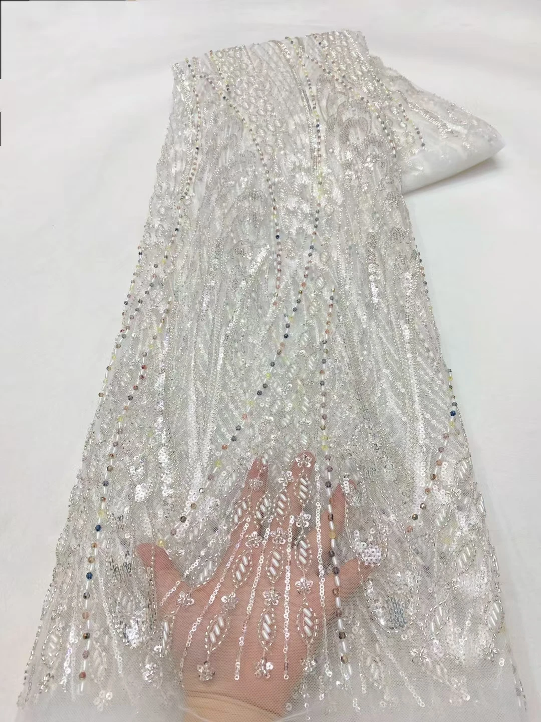 5 ярдов африканских французских бусин с блестками горячая распродажа кружевные