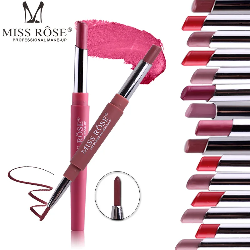 

MISS ROSE Multi-functional Lipstick Pen One Lipstick Pen And One Lip Liner