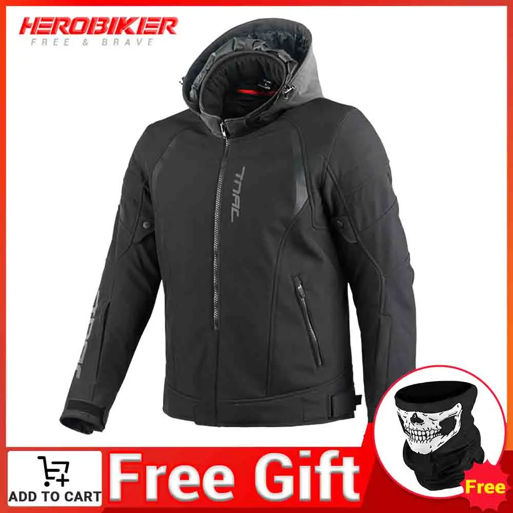 

Куртка HEROBIKER Мужская мотоциклетная, дышащая непромокаемая Светоотражающая одежда для мотокросса, Всесезонная
