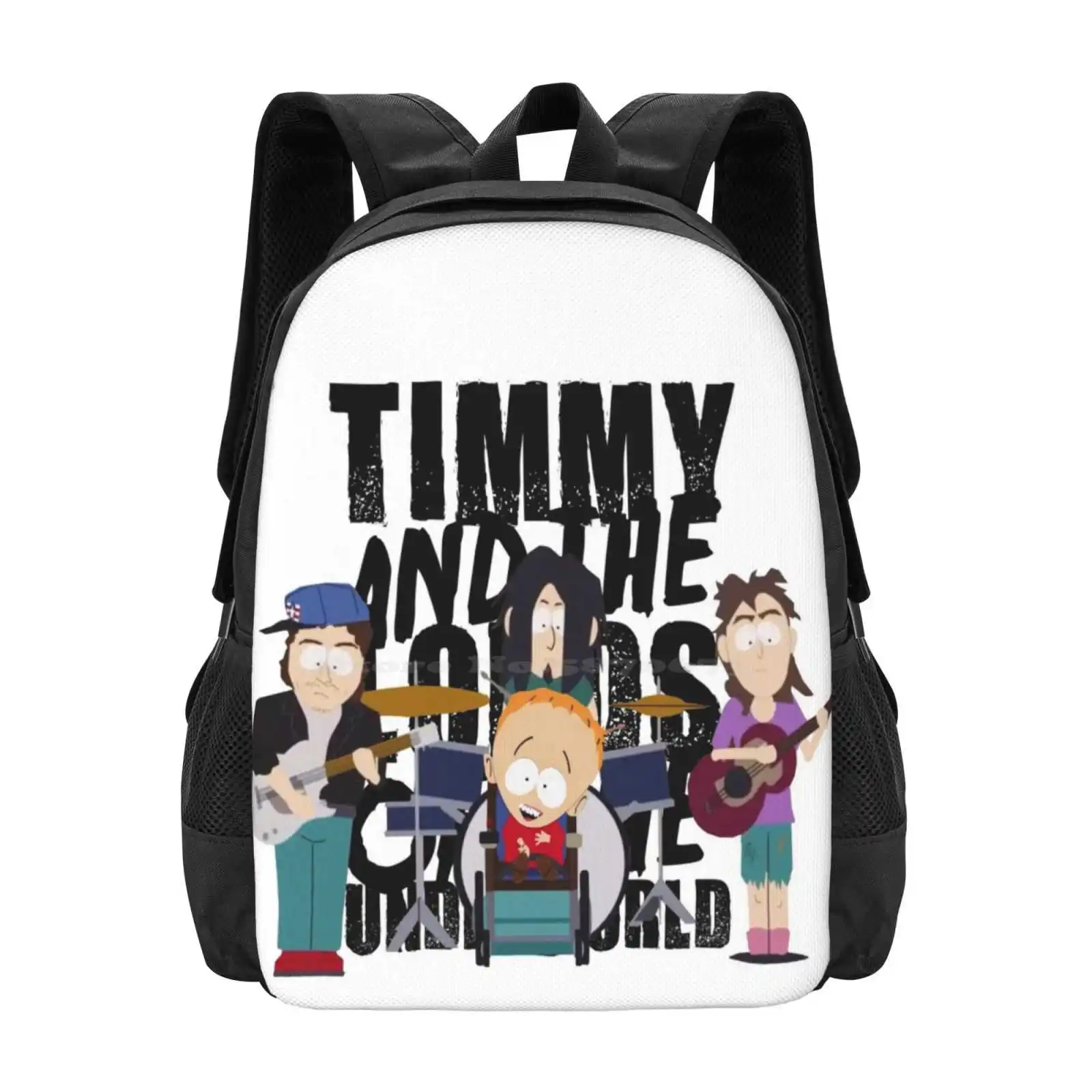 - Timmy And The Lords Of The Underworld Teen College Student Backpack Pattern Design Bags Matt Stone Trey Parker Jimmy Timmy