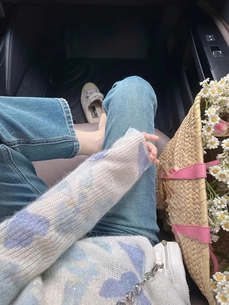 Французские милые тонкие свитера с круглым вырезом и длинными рукавами