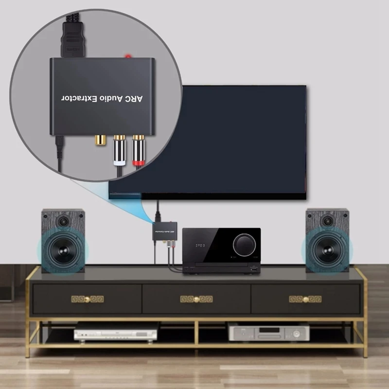Аудио-экстрактор 192 кГц HDMI цифро-аналоговый аудиопреобразователь DAC ARC L/R