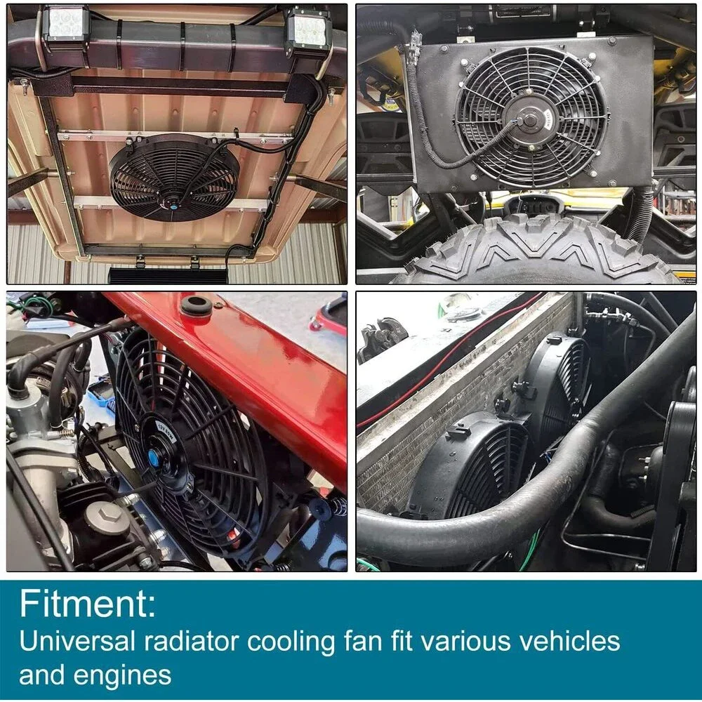 Система охлаждения двигателя для гоночного автомобиля 16 дюймов 12 В 120 Вт