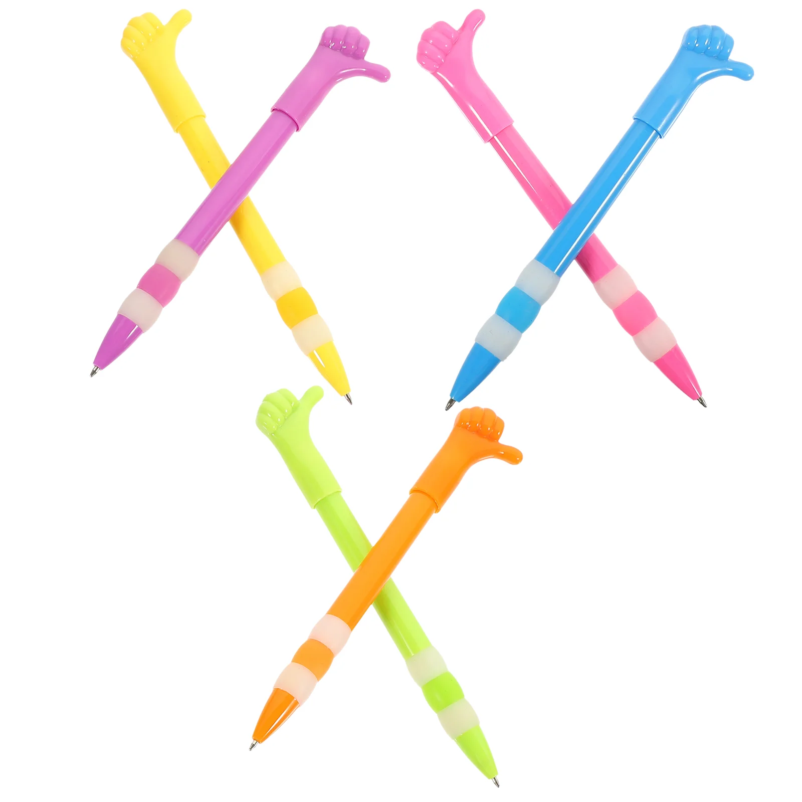 

6 Pcs Pens For Kids Styling Pen Pens Kids Novelty Thumbs Ballpoint Comfortable Toddlers Writing Plastic Child