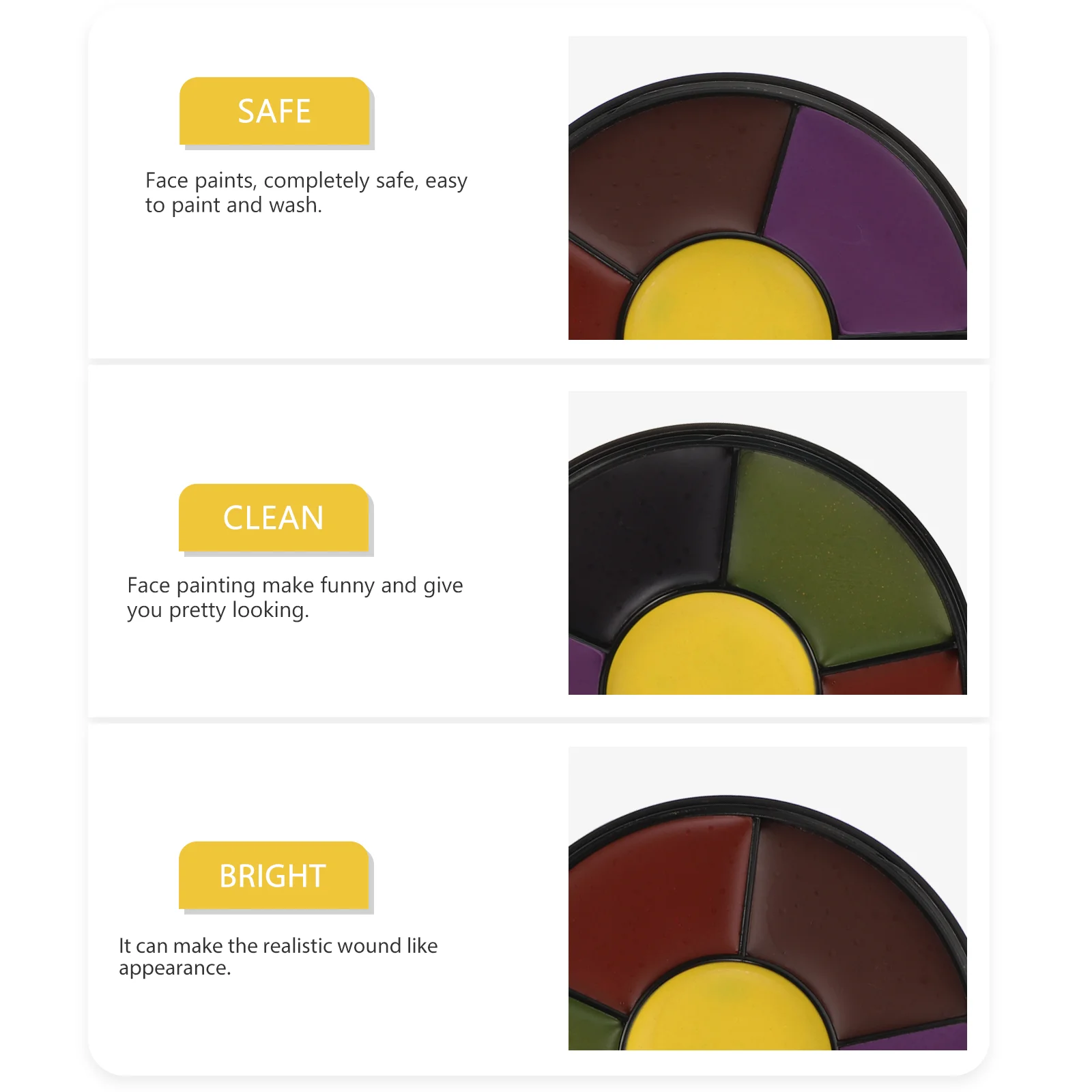 Краска для Хэллоуина инструмент макияжа крем рисования лица набор белых