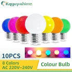 KPS 10 шт.лот разноцветные светодиодные лампы E27, круглые лампы, 3 Вт, 220 В, E27, Энергосберегающая светодиодная лампа-прожектор, красные, зеленые, синие лампы