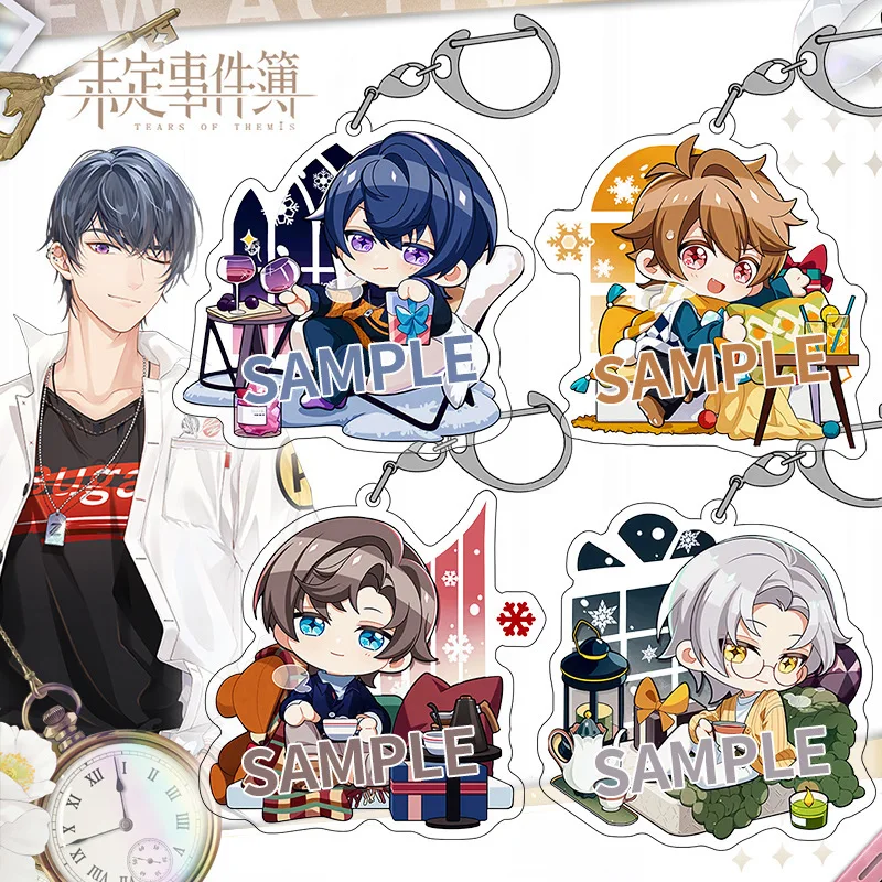 

Anime Tears of Themis KeyChain Vilhelm Artem RAVEN Marius Men Key Chain Women Fashion Student Bag Pendant Ornament Diy Material