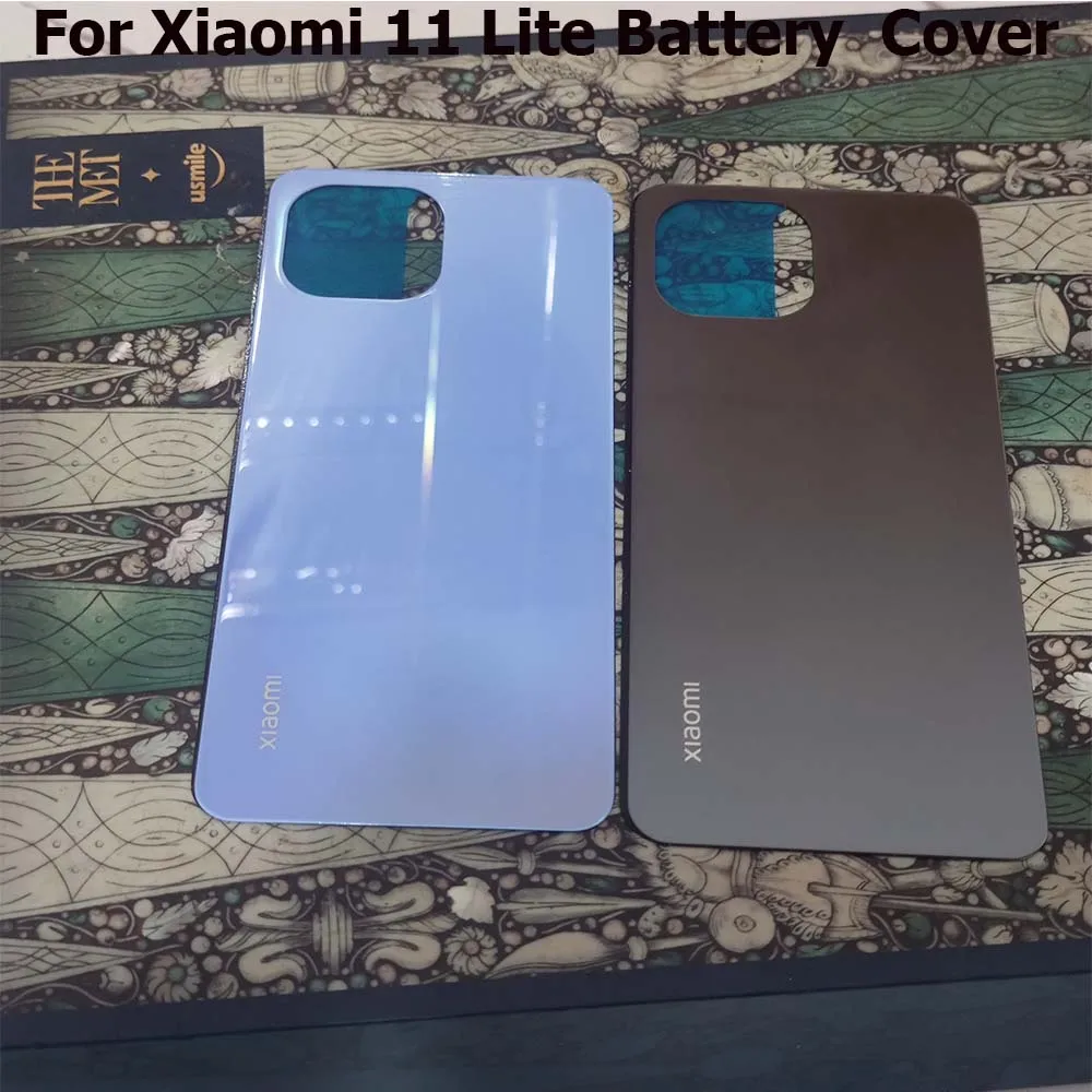 

Задняя стеклянная крышка 6,55 дюйма для Xiaomi Mi 11 Lite, Крышка батарейного отсека, задняя крышка батарейного отсека с клейкой наклейкой M2101K9AG