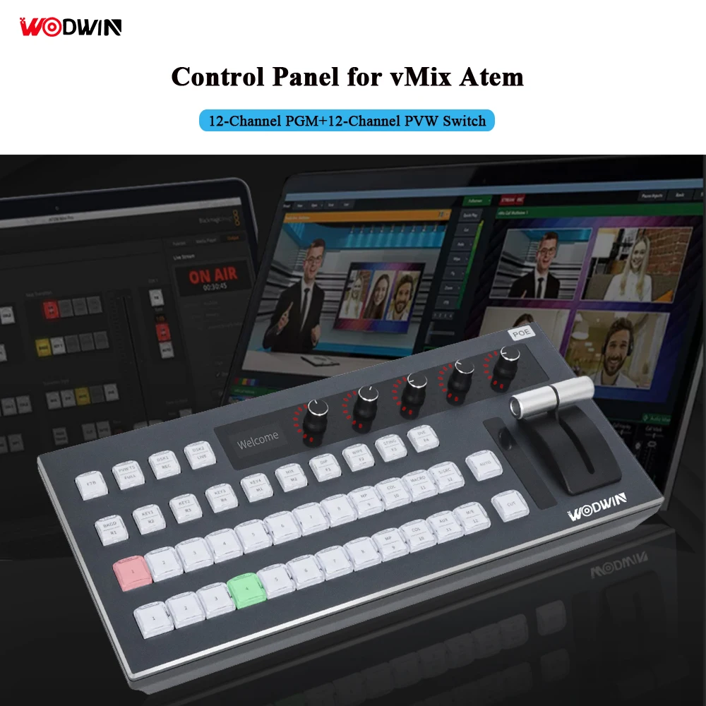 WODWIN Профессиональная клавиатура управления программным обеспечением Vmix IP POE