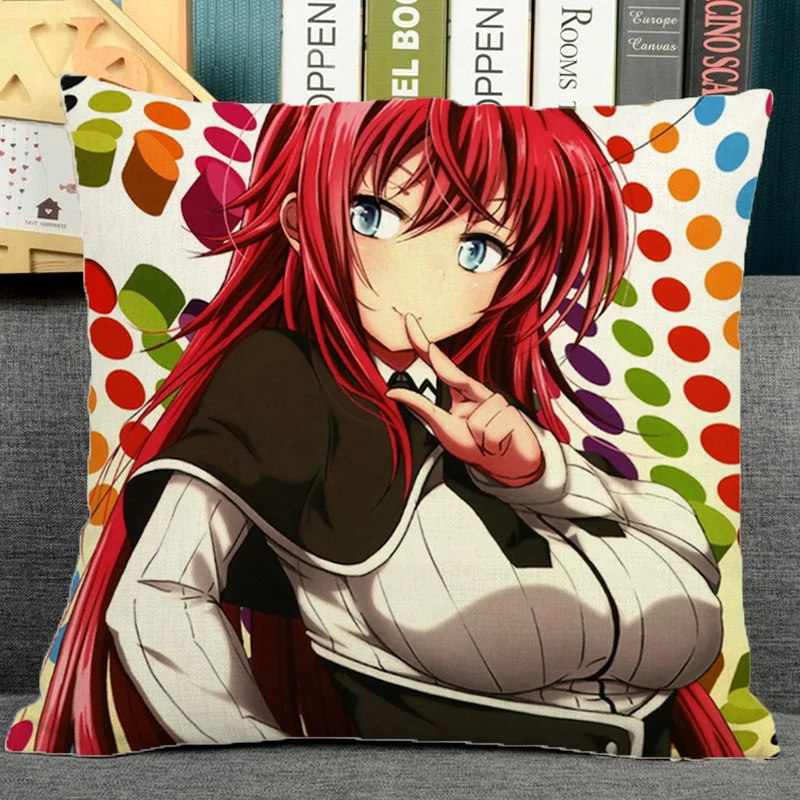 

High School DxD Throw Pillow Covers for Bed Pillows Cushion Cover Pillowcase Car Sofa Short Plush 45x45 Cushions Decorative Body