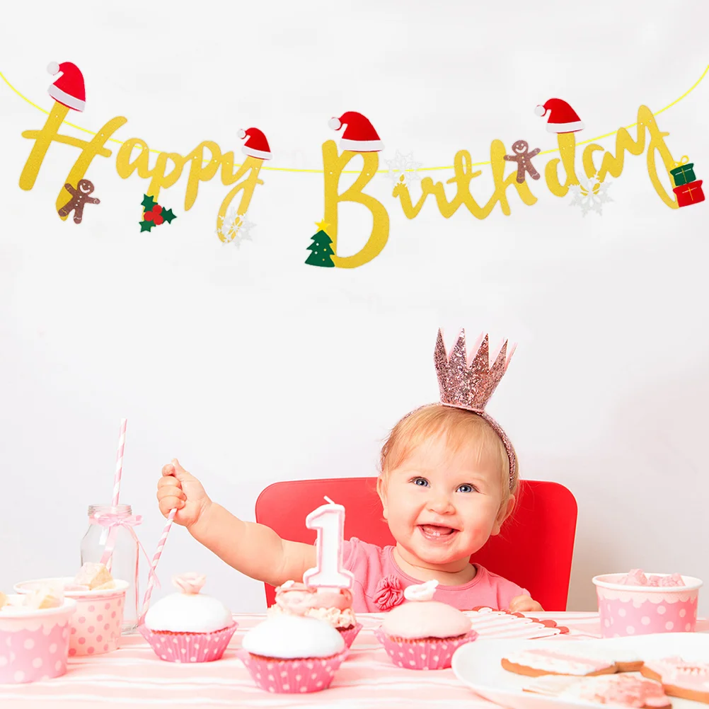 

1pc Banner Letter Cloth Photo Props Party Supplies Flag Decor for Birthday