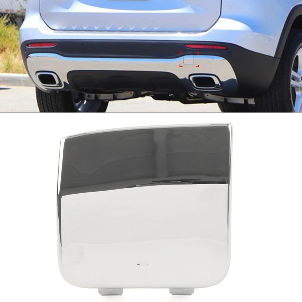 Хромированный серебристый задний бампер автомобиля фаркоп крышка для Mercedes-Benz GLB