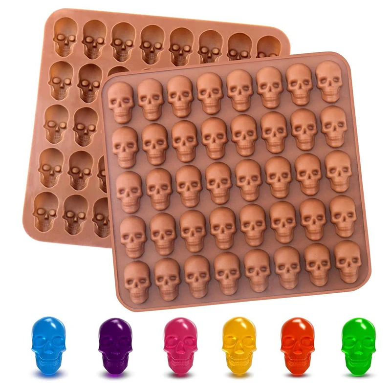 

Creative Skull Ice Cube Mold Silicone Reusable Home DIY Bar Party Cool Whiskey Wine Chocolate Candy Soap Kitchen Making Tool