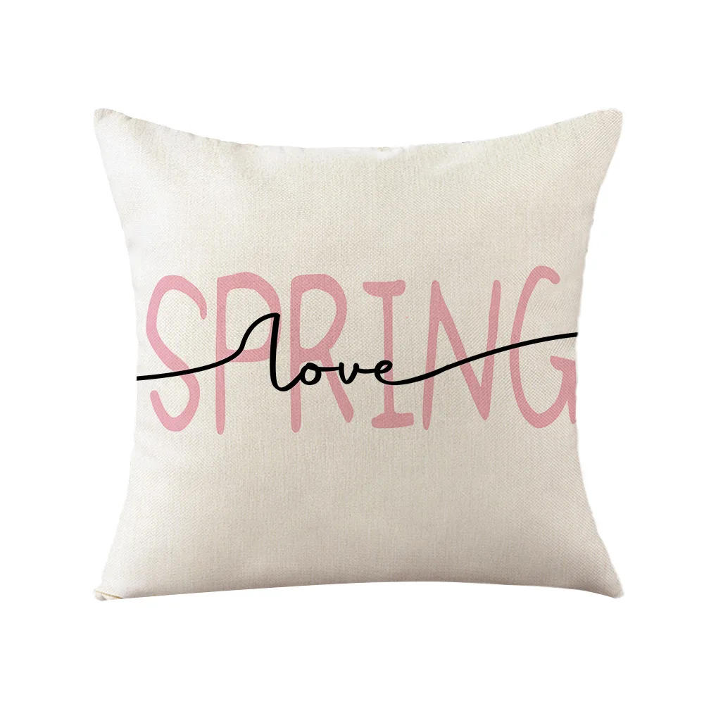 Весенняя домашняя декоративная наволочка 45x45 см с цветочным принтом для подушки