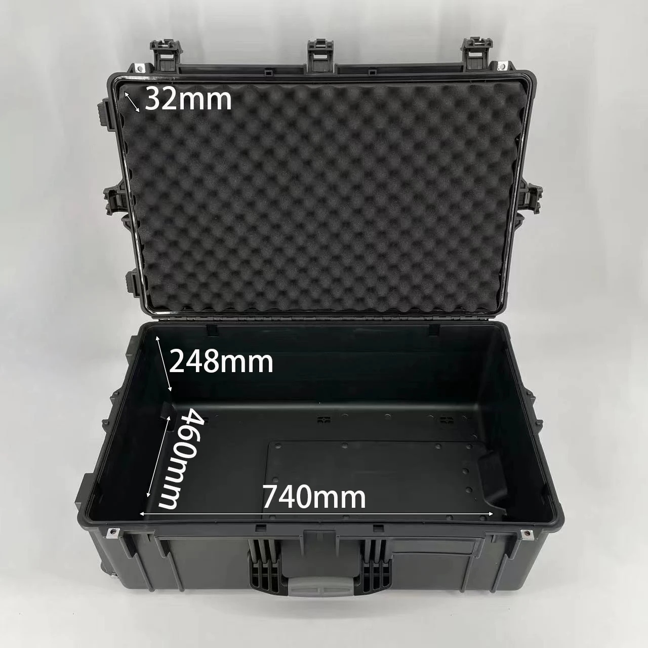 DPC135-1 Safe High Quality Durable Engineering Pp large Plastic Waterproof Equipment Case with pull rod