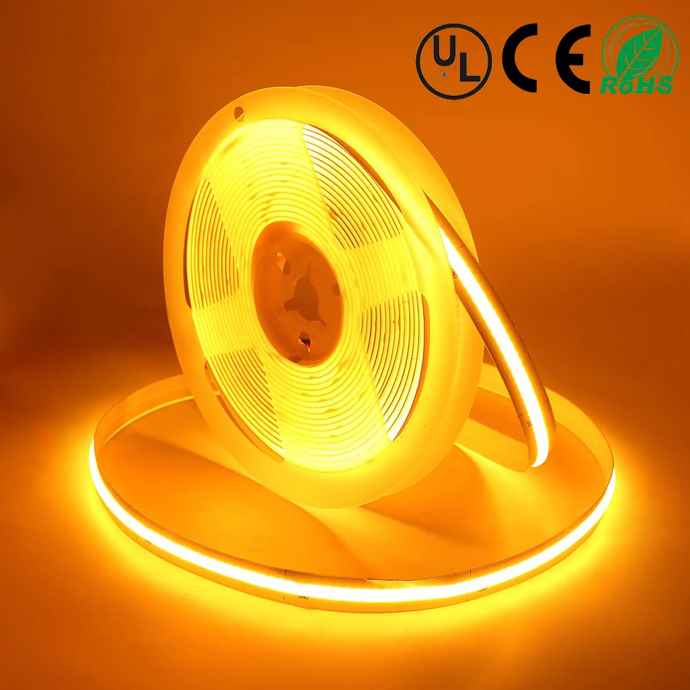 

Cree Chip Super Bright COB LED Strip Light 12V 24V Flexible Ribbon TV PC Desktop Screen BackLight Bar Bedroom Backlit Diode Tape