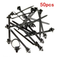 50pcs nylon adjustable cable tie fastener clip auto loom hose clamp fastening zipper strap cyx