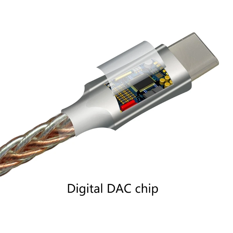 USB C до 3 5 мм цифровой слуховой адаптер усилитель для наушников декодирование