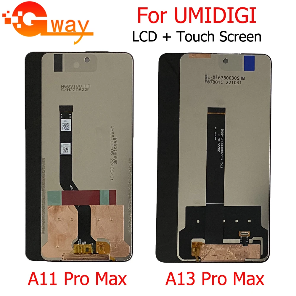 ЖК-дисплей для UMIDIGI A11 Pro Max, цифровой преобразователь для UMIDIGI A13 PRO MAX, сенсорный ЖК-дисплей