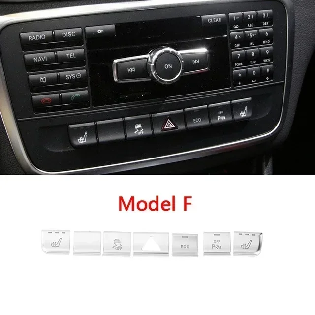 Автомобильная консоль, кнопки кондиционера, наклейки, накладка для Mercedes Benz GLA X156 CLA C117 A B Class W176 W246, наклейки для салона автомобиля