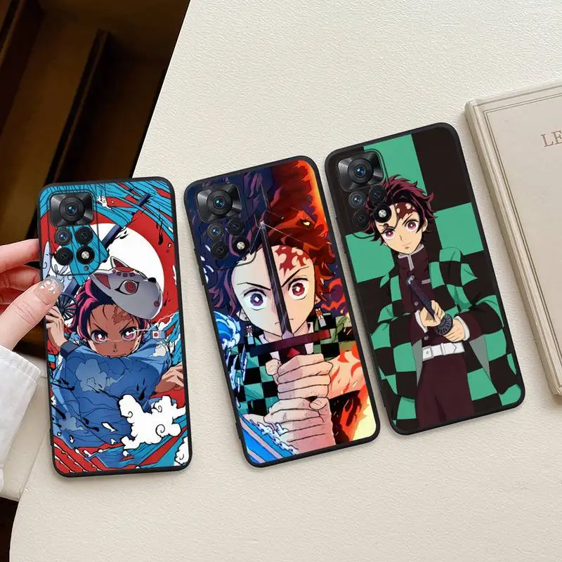 

Anime Demon Slayer Kamado Tanjirou Phone Case For Redmi Note 11E 11S 11 10 9 Pro 9A K20 K30 K40 Soft Silicone Cover