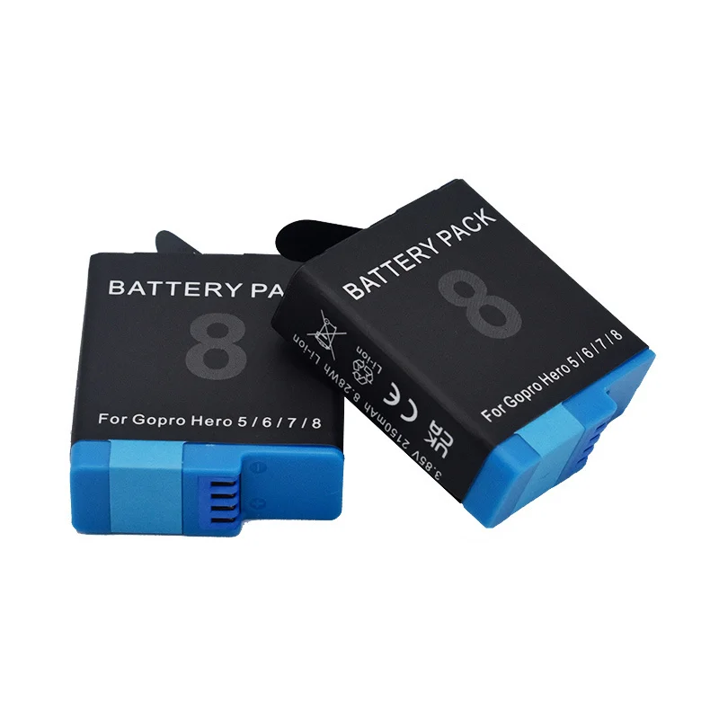 Фото Аккумулятор 3.85V 1800mAh для GoPro Hero7 Hero6 Hero5 Hero8, черный, для Gopro 8 7 6 5, аксессуары AHDBT801, зарядное устройство №5