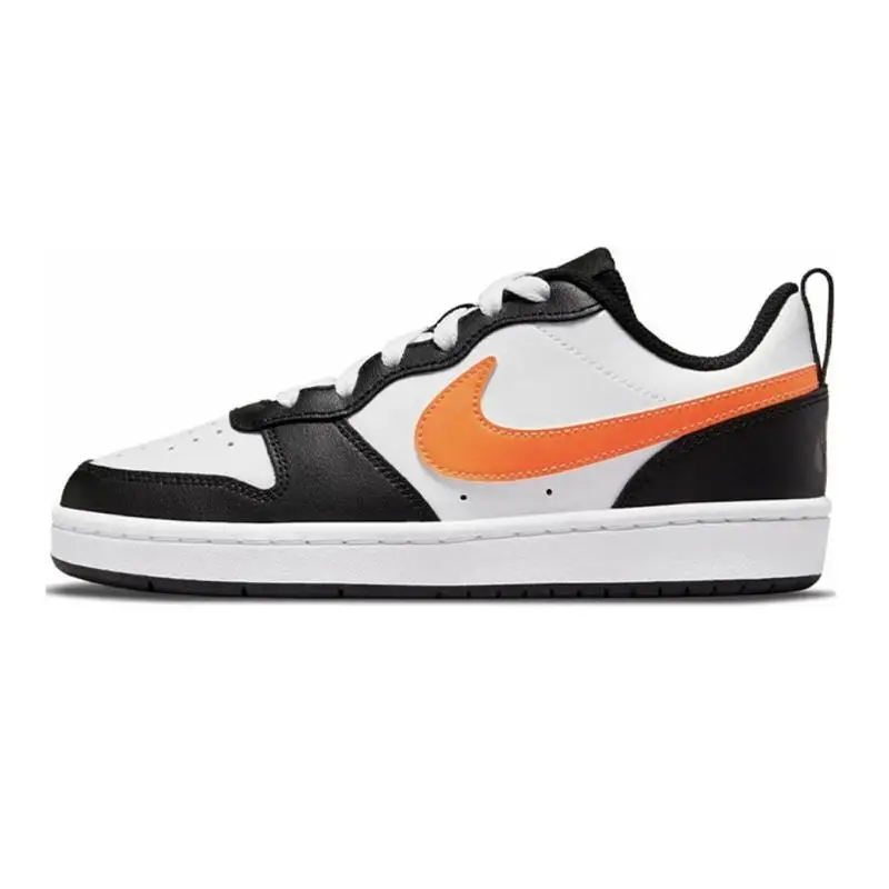【Customize】Nike Court Borough Skateboarding Shoes Women's Low-top Black/White/Pink Sneakers shoes BQ5448-115