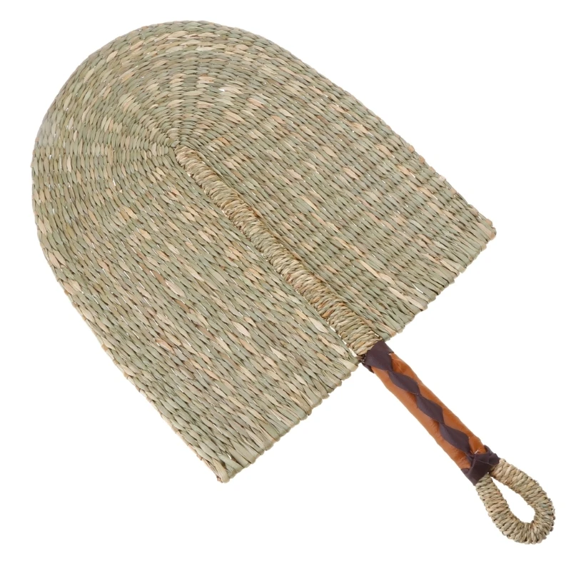 Новый ручной плетеный натуральный соломенный веер в стиле бохо декоративный
