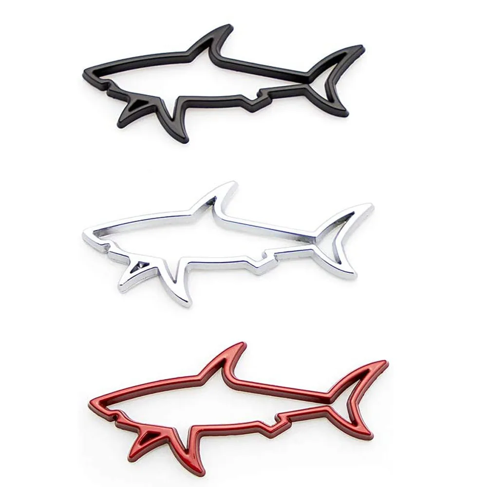 

Car Sticker Hollow Fish Shark Emblem Premium Car Badge Sticker Fender Boot Fender Boot Trunk For VW Camaro Corvette