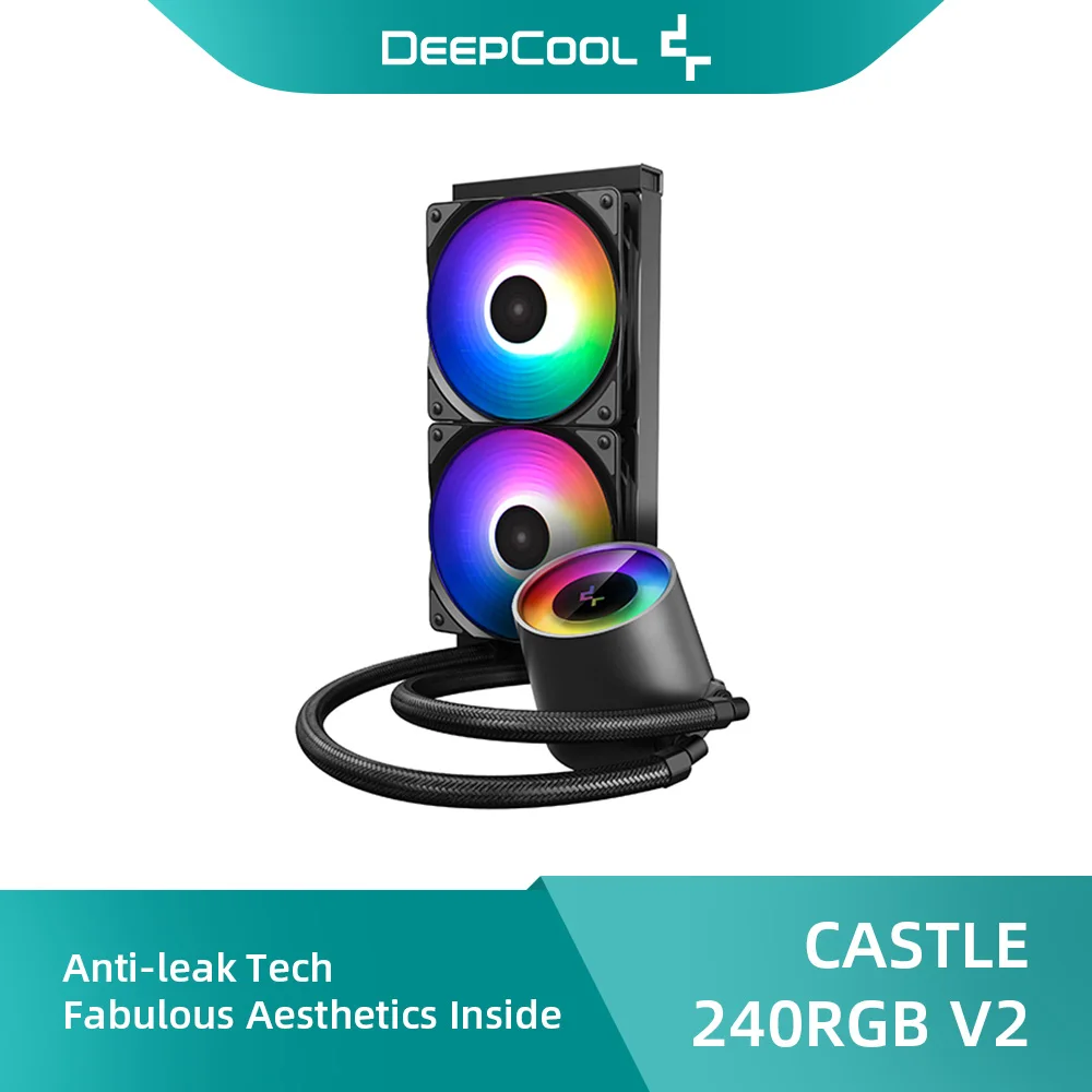 For Fluid Diy Cooling A-rgb Water Block 240mm Radiator With 120mm Computer Fan