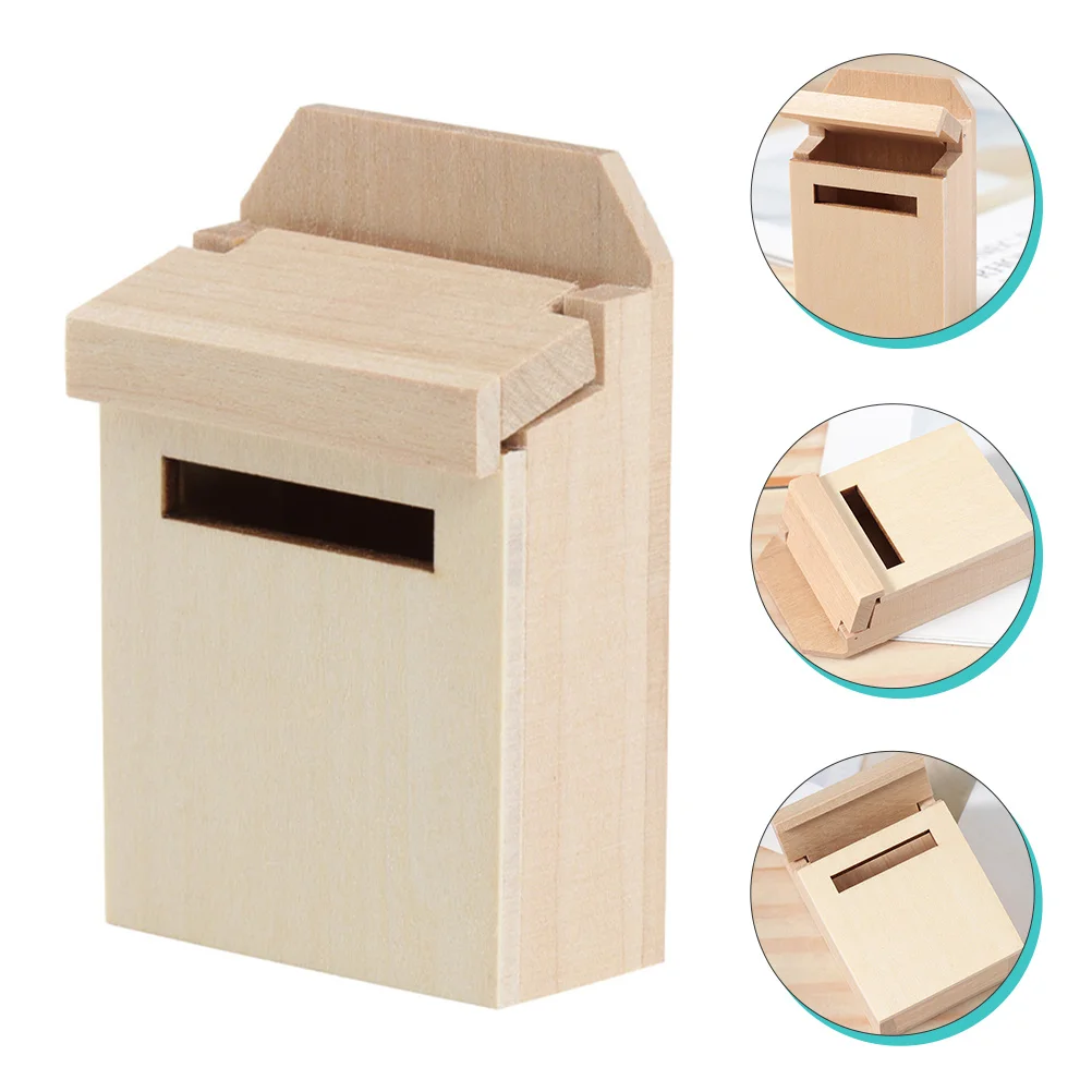 

Mailbox Minikids Wooden Mailboxes Forflag Miniature Model Crafttiny Pretend Play