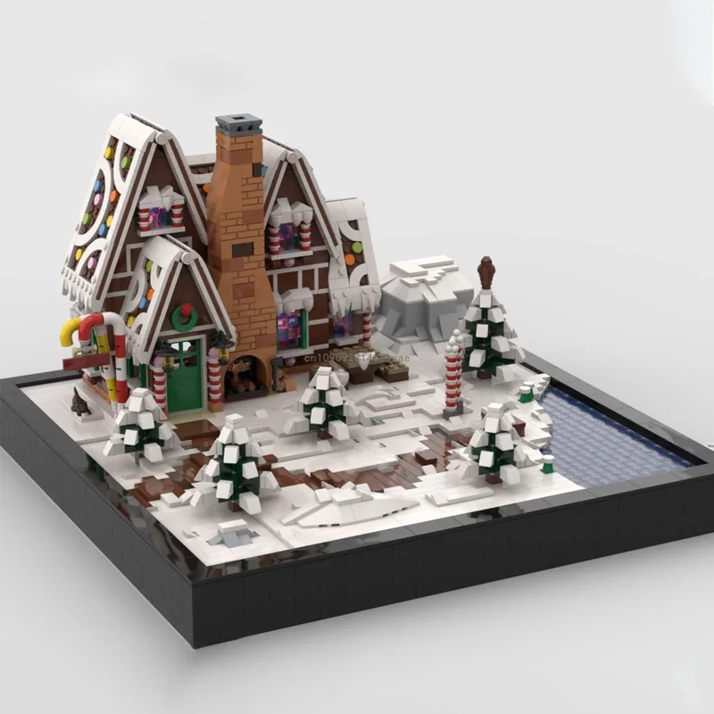 1518 шт. Рождественский пряничный домик база диорама пейзаж строительные блоки