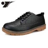 popular mens casual leather shoes autumn new wear resistant waterproof low cut shoes british fashion platform shoes
