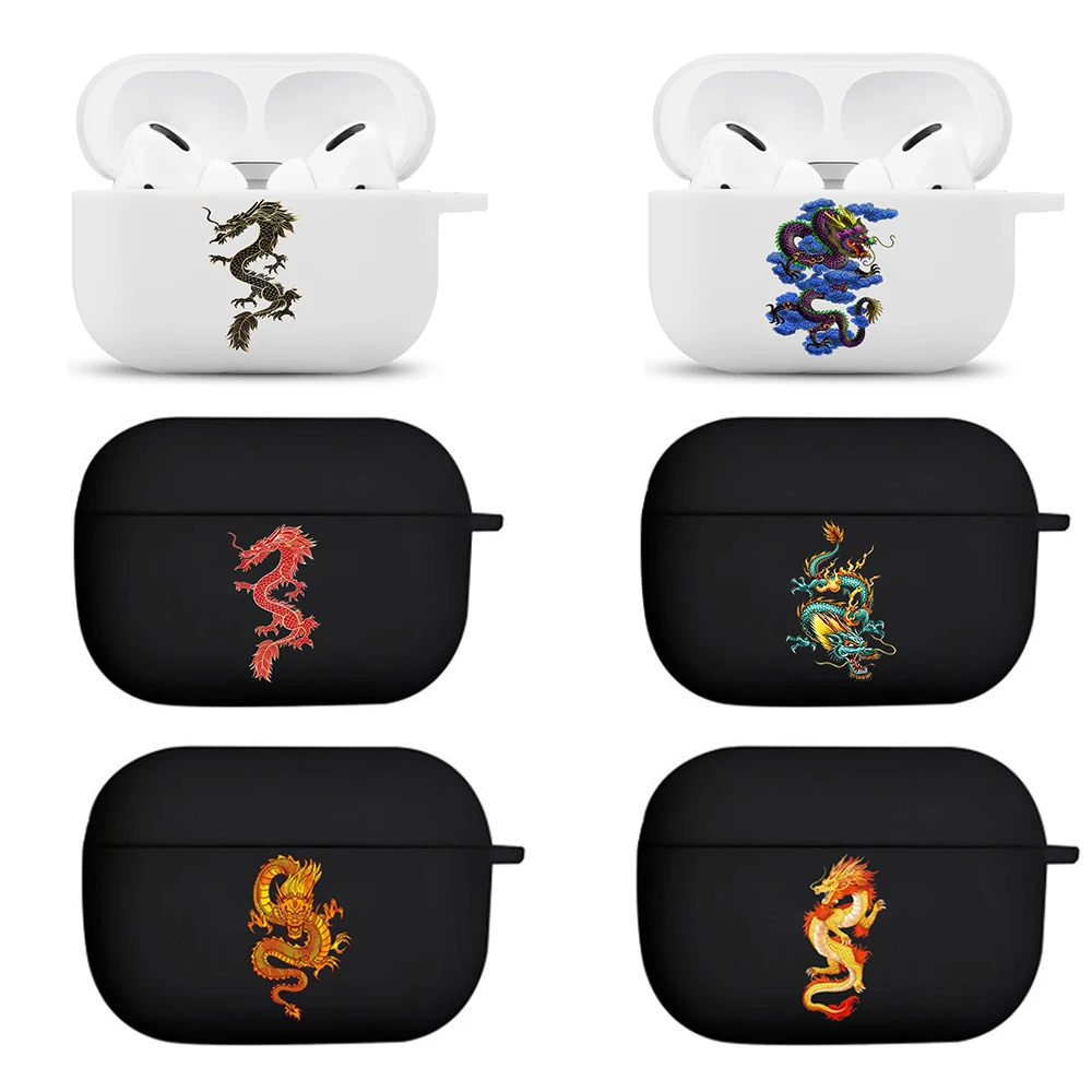 

Крутой чехол с рисунком животных для Apple Airpods 1 2, чехол s, модный силиконовый чехол с драконом для наушников Air Pods Pro 3, чехол для мужчин