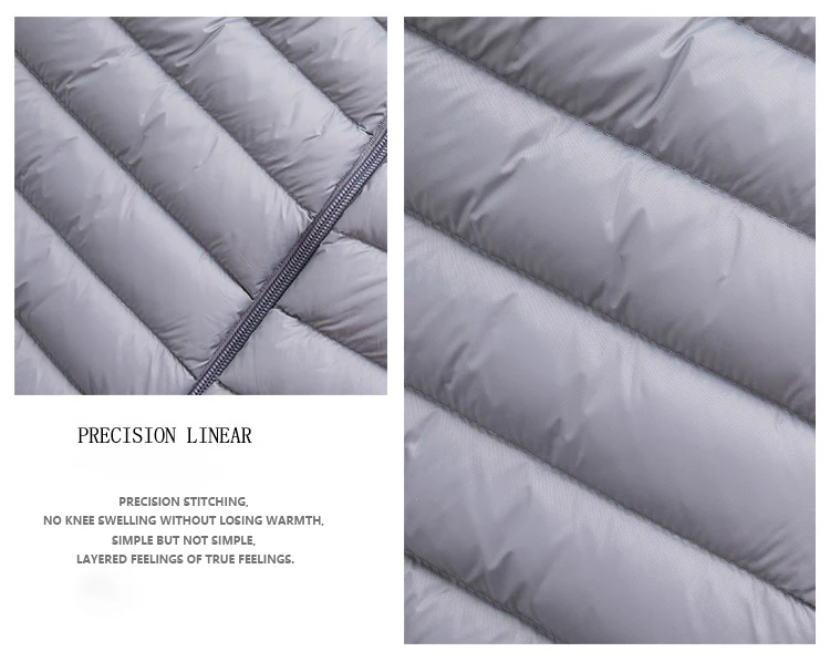 2022 New Light Down Jacket Men's Stand Collar Slim Slim Light Down Jacket Plus Size Young Men's Hood Tide