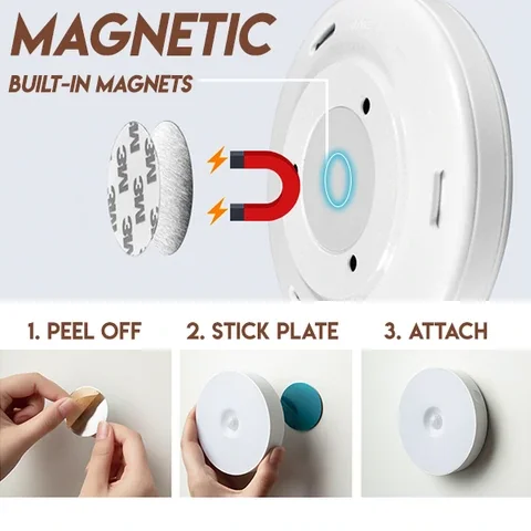 Magnetic Motion Sensor Night Light LED Wall Lamp Intelligent Infrared Induction USB Rechargeable Bedroom Energy Saving Lam |